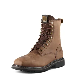 Cascade 8 Zoll Stahlkappen-Breitquadratzehen-Arbeitsstiefel Alamo Braun