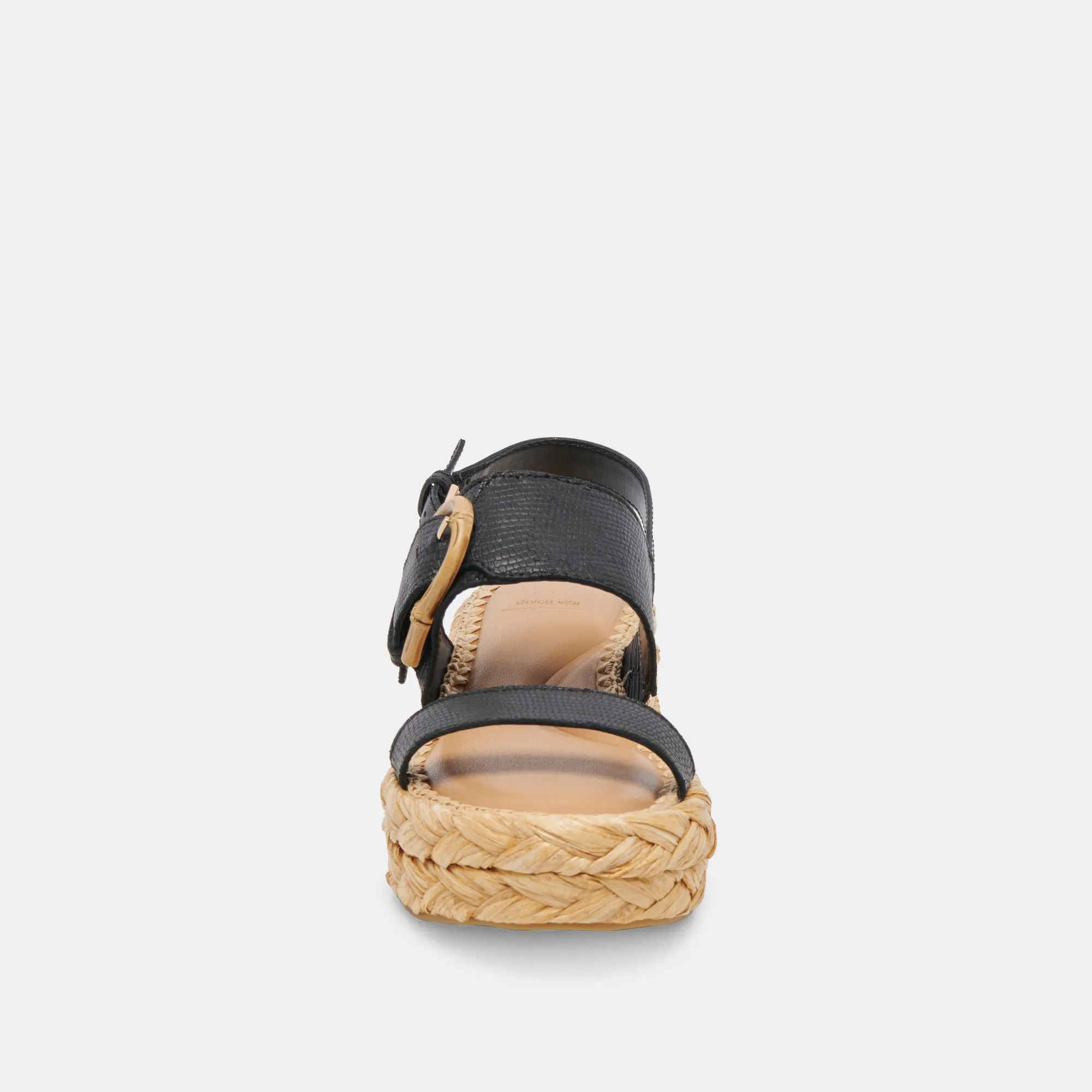 CHERA SANDALEN ONYX GEPRÄGTES LEDER