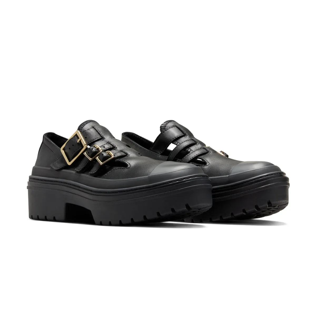 Chuck Taylor All Star Lugged Absatz Mary Jane Plateau 'Schwarz Gold'