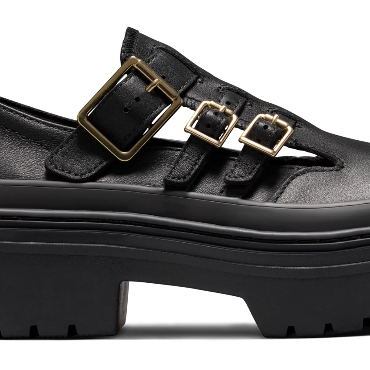 Chuck Taylor All Star Lugged Absatz Mary Jane Plateau 'Schwarz Gold'