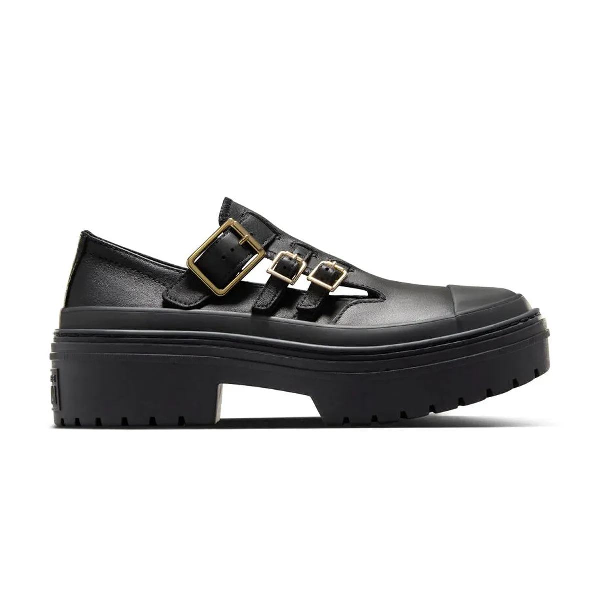 Chuck Taylor All Star Lugged Absatz Mary Jane Plateau 'Schwarz Gold'
