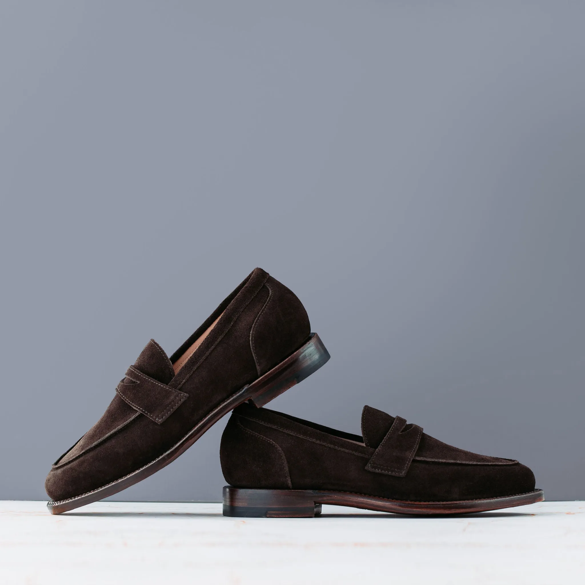 Clara Penny Loafer Espresso Wildleder