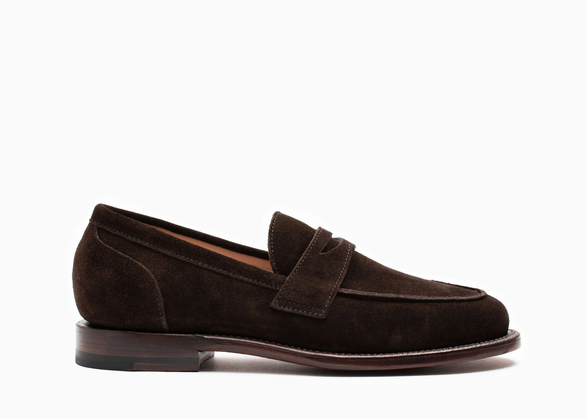 Clara Penny Loafer Espresso Wildleder