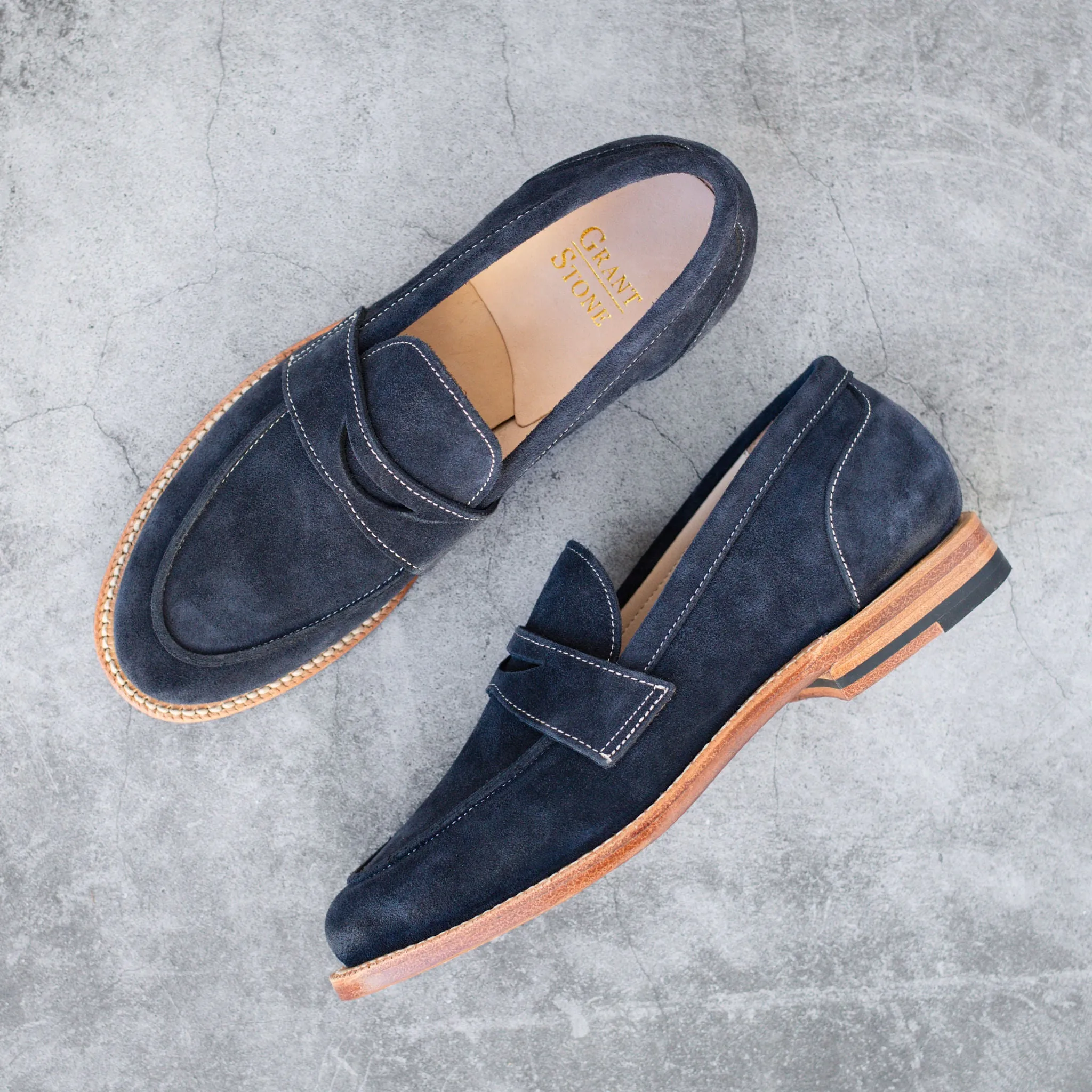 Clara Penny Loafer Mitternacht Wildleder