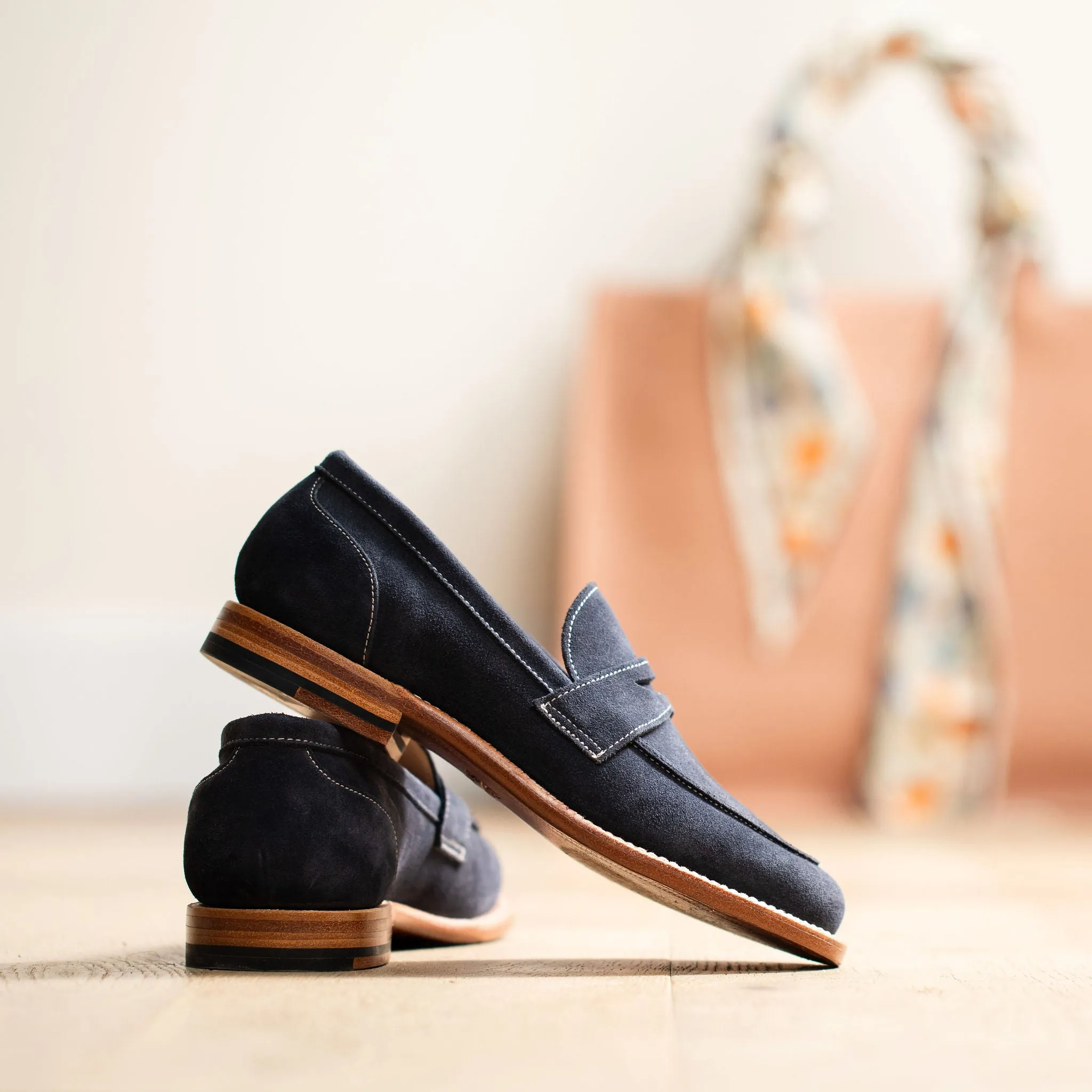 Clara Penny Loafer Mitternacht Wildleder