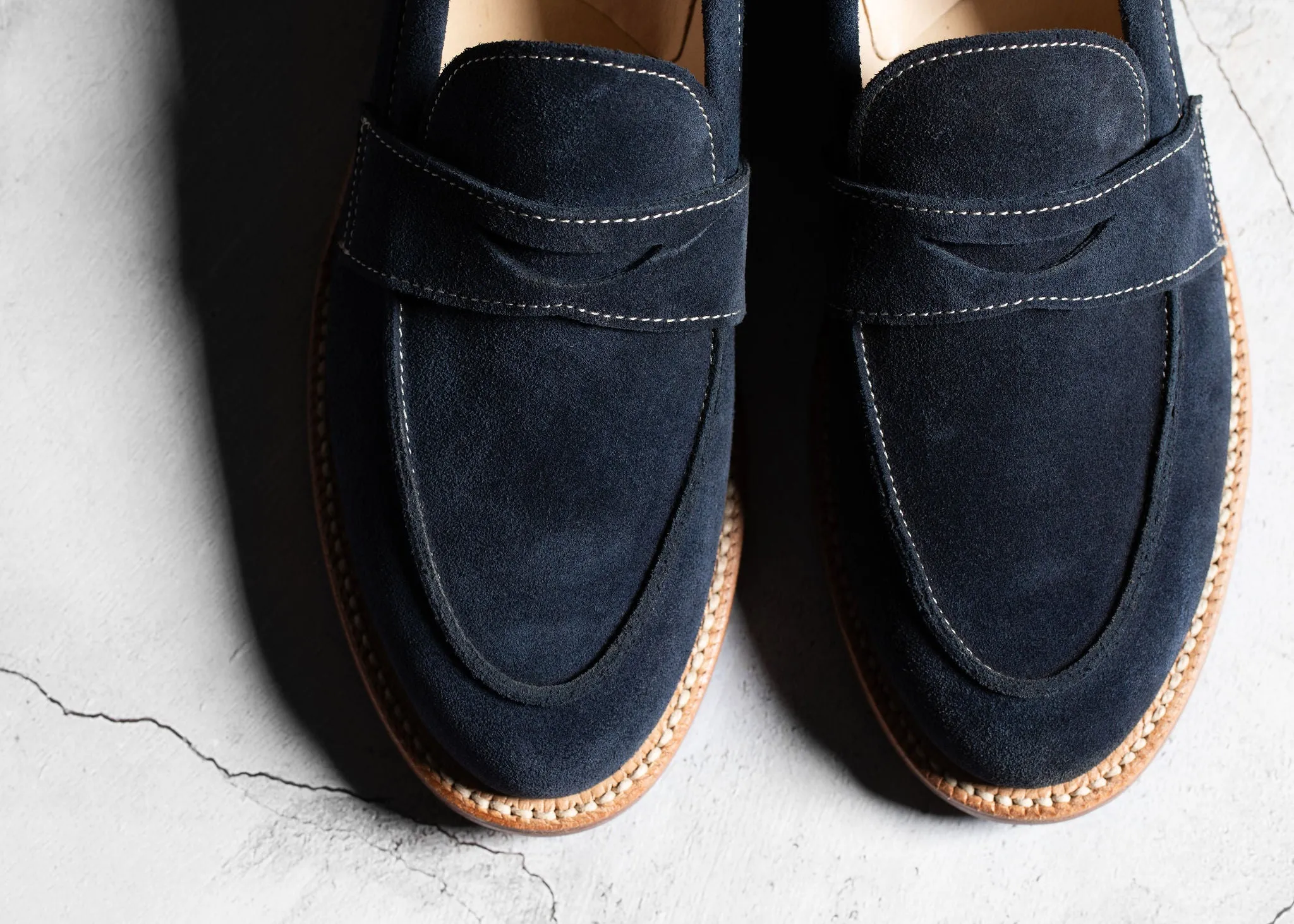 Clara Penny Loafer Mitternacht Wildleder