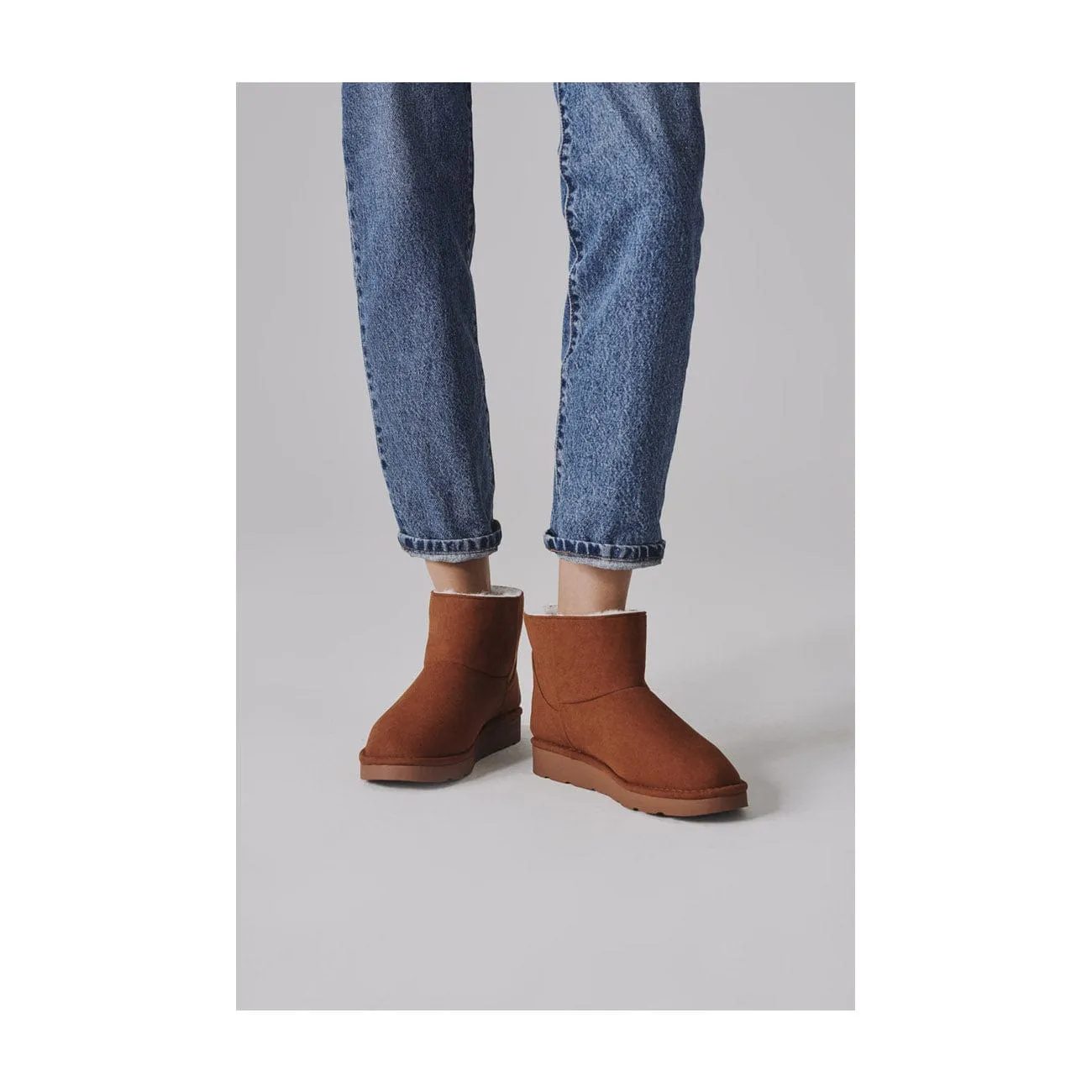 Klassische Crystal Unisex Vegane Kunstpelz gefütterte Stiefeletten | Mehrere Farben