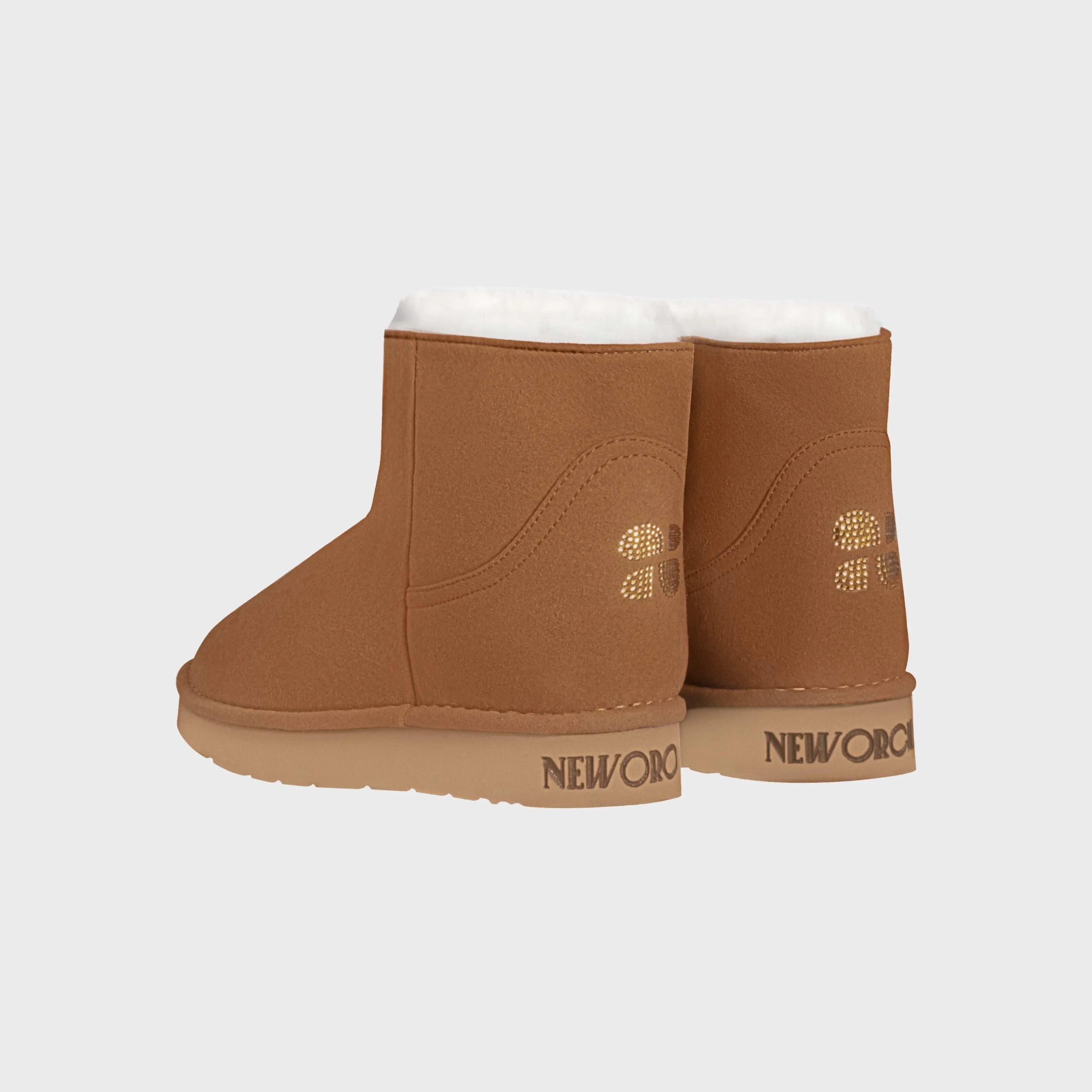 Klassische Crystal Unisex Vegane Kunstpelz gefütterte Stiefeletten | Mehrere Farben