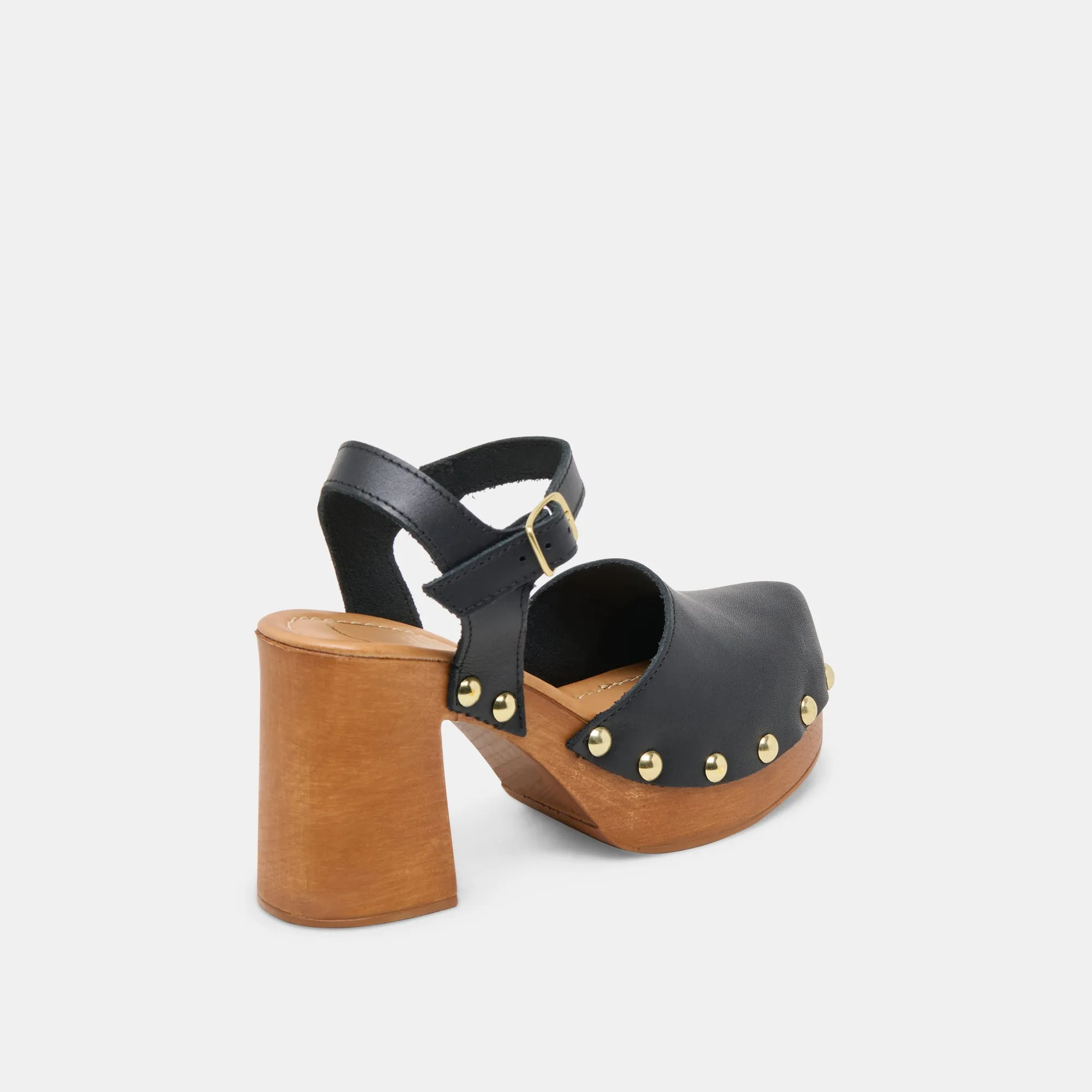 CLOVER ABSÄTZE SCHWARZES LEDER
