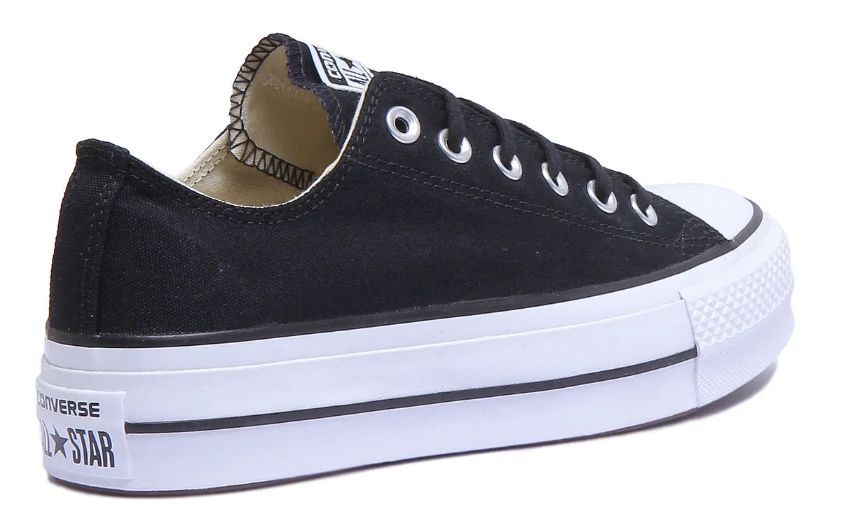 Converse 560250C CT All Star Low Platform Trainer in Schwarz Weiß für Damen Schuhe Converse