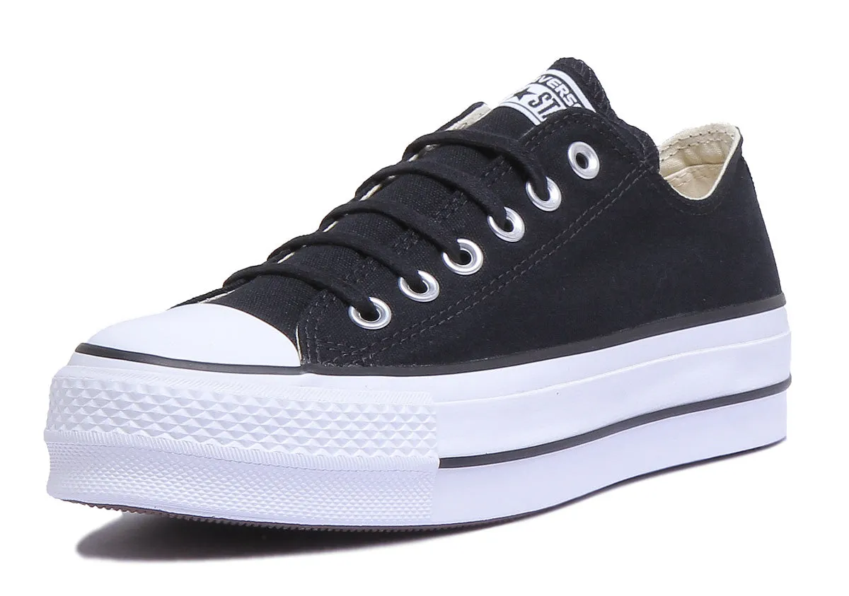 Converse 560250C CT All Star Low Platform Trainer in Schwarz Weiß für Damen Schuhe Converse