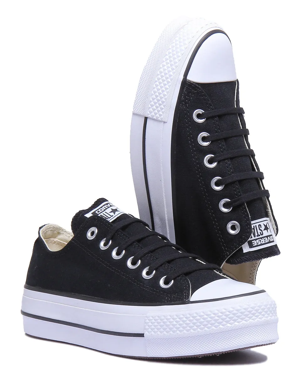 Converse 560250C CT All Star Low Platform Trainer in Schwarz Weiß für Damen Schuhe Converse