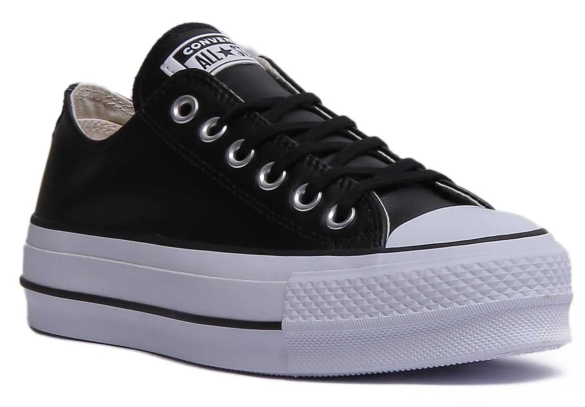 Converse 561681C CT All Star Low Platform Trainer in Schwarz Weiß für Damen Schuhe Converse