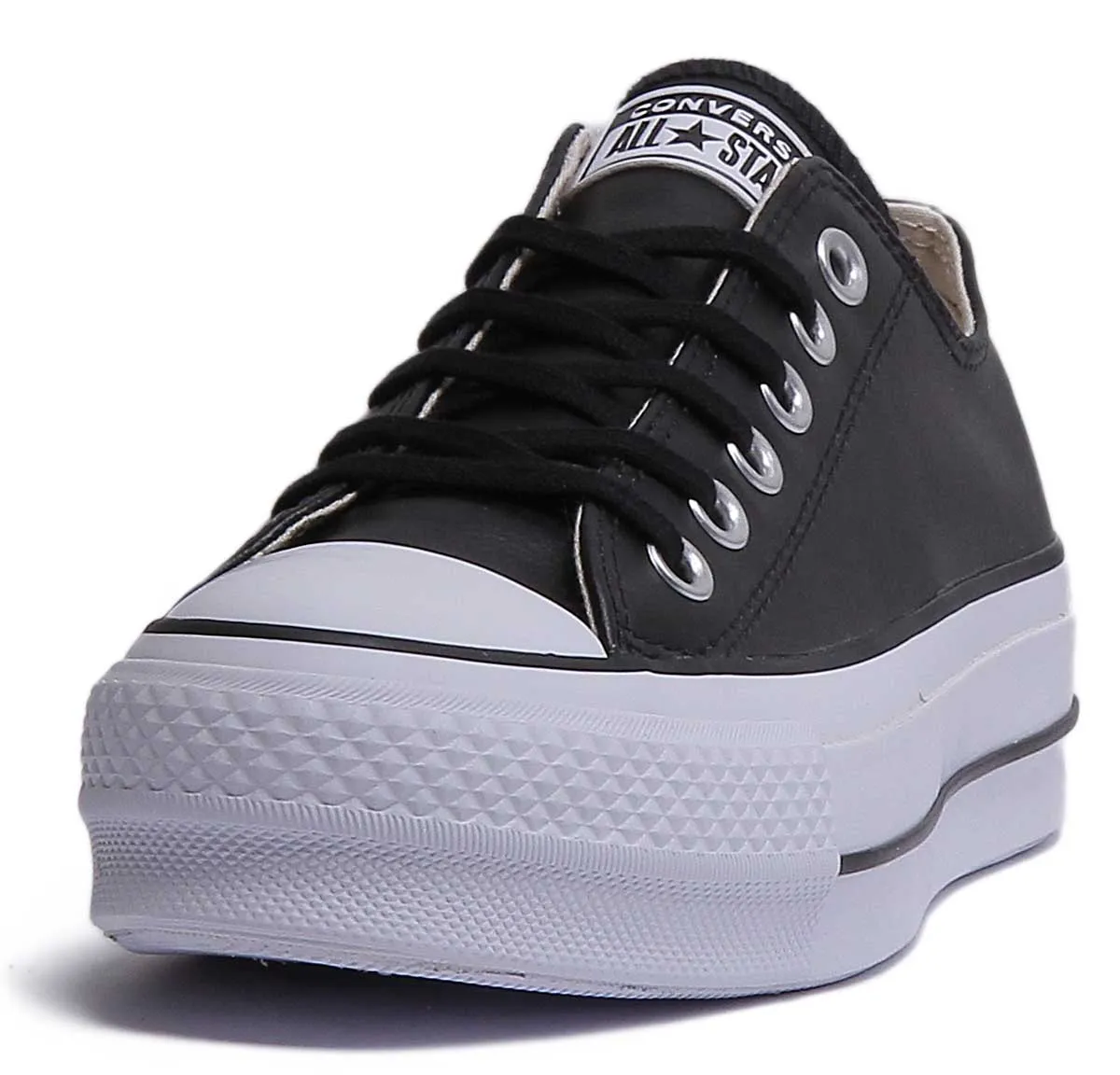 Converse 561681C CT All Star Low Platform Trainer in Schwarz Weiß für Damen Schuhe Converse