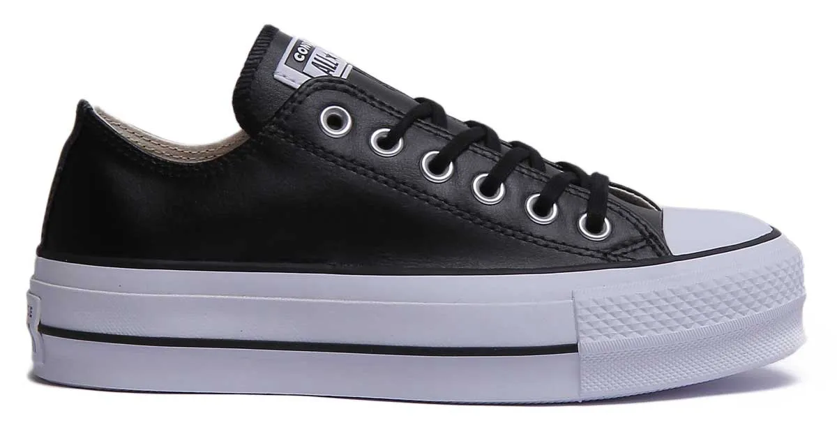 Converse 561681C CT All Star Low Platform Trainer in Schwarz Weiß für Damen Schuhe Converse