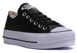 Converse 561681C CT All Star Low Platform Trainer in Schwarz Weiß für Damen Schuhe Converse