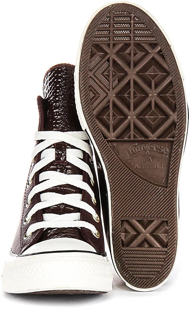 Converse All Star A12349C Keilabsatz In Burgunder Leder Schuhen Converse