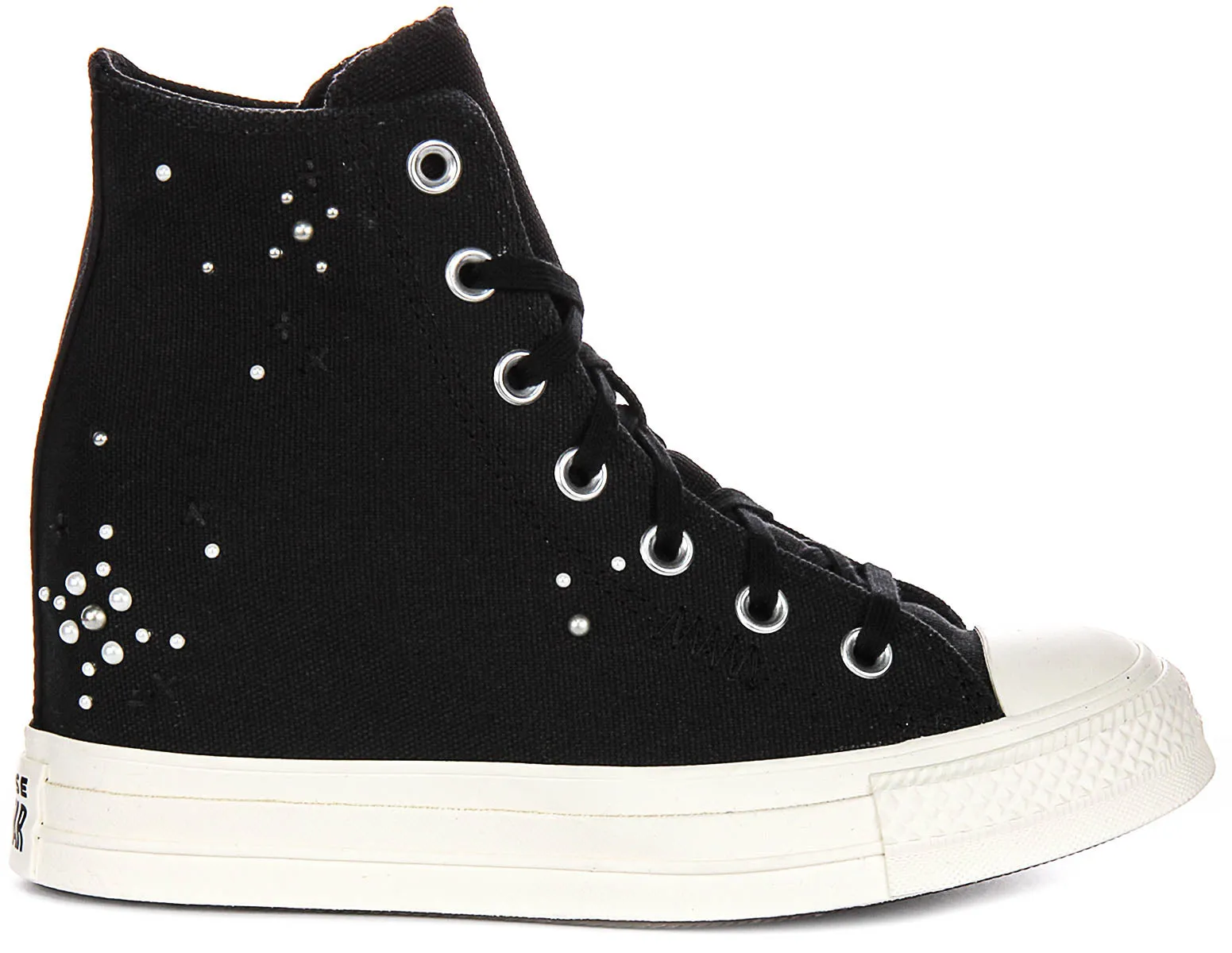 Converse All Star Keilabsatz A12514C in Schwarz Weiß Schuhe Converse