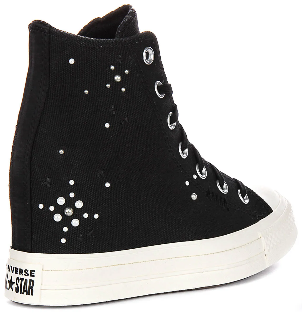 Converse All Star Keilabsatz A12514C in Schwarz Weiß Schuhe Converse