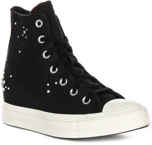 Converse All Star Keilabsatz A12514C in Schwarz Weiß Schuhe Converse