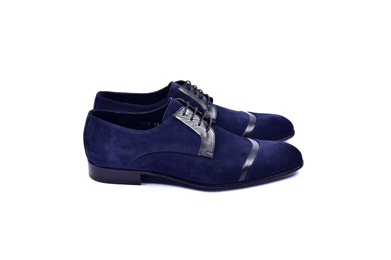 Corrente 2432 Wildleder Schnürschuhe - Marineblau