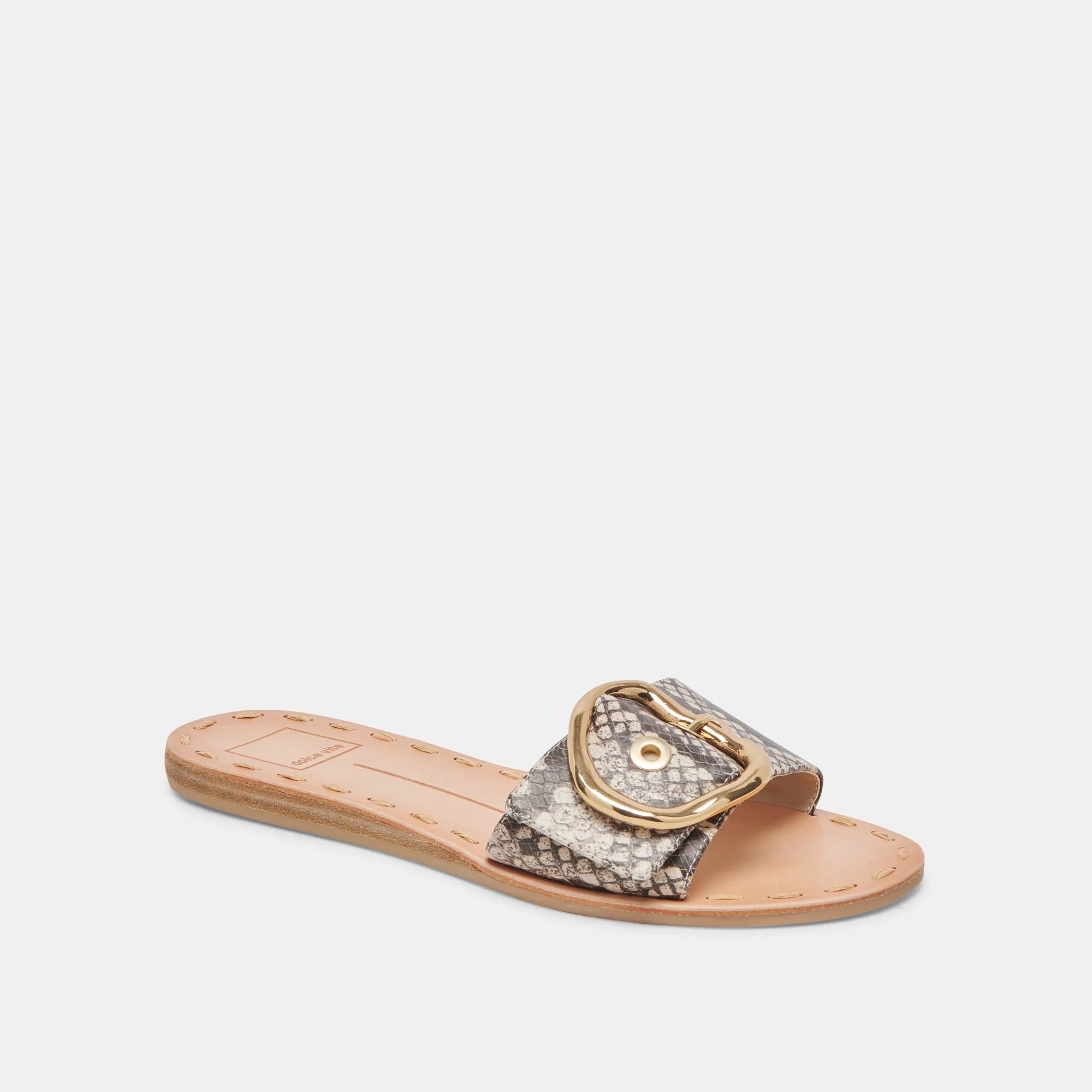 DANNA SANDALEN SCHWARZ WEIß GEPRÄGTE SCHLANGE
