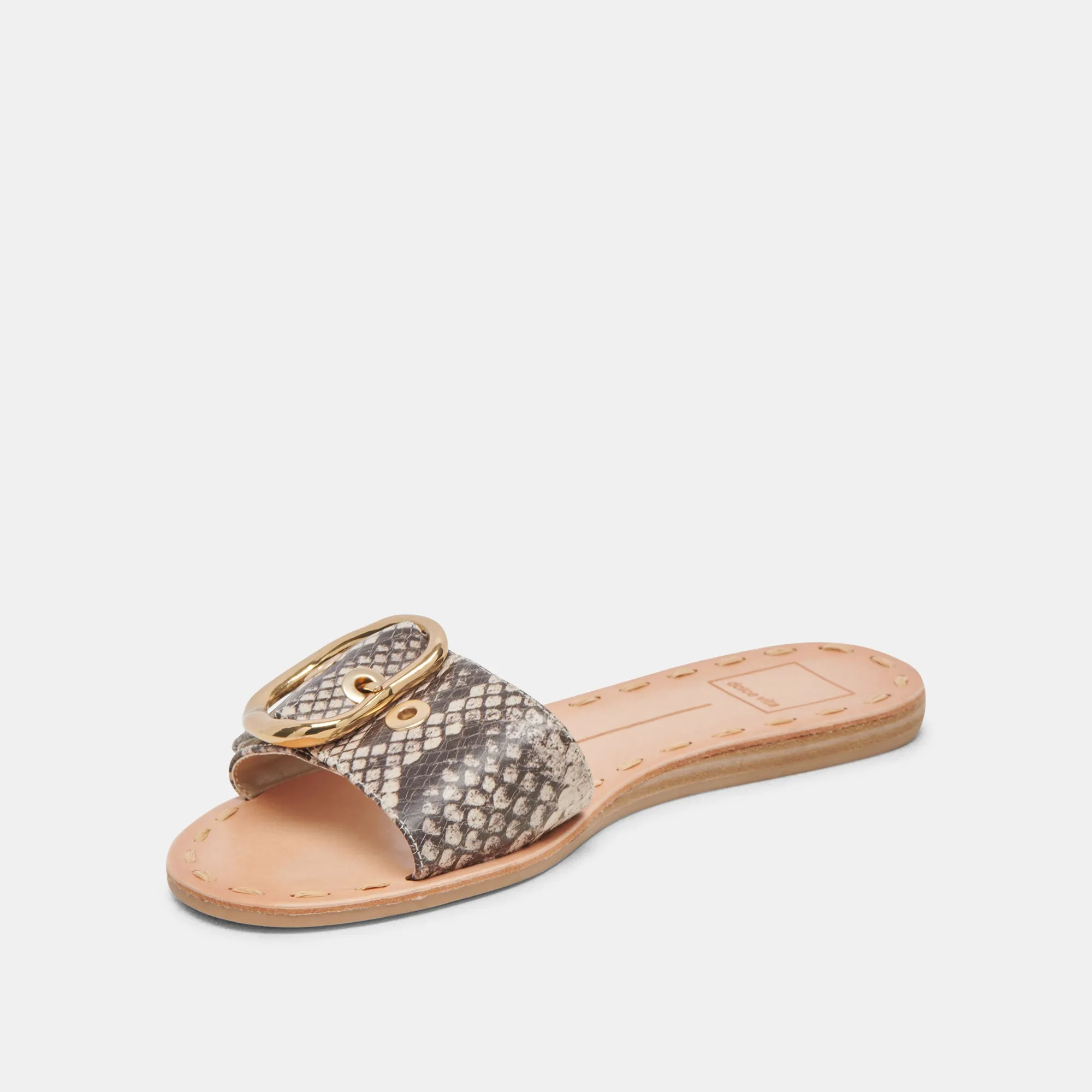 DANNA SANDALEN SCHWARZ WEIß GEPRÄGTE SCHLANGE