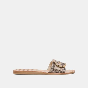 DANNA SANDALEN SCHWARZ WEIß GEPRÄGTE SCHLANGE