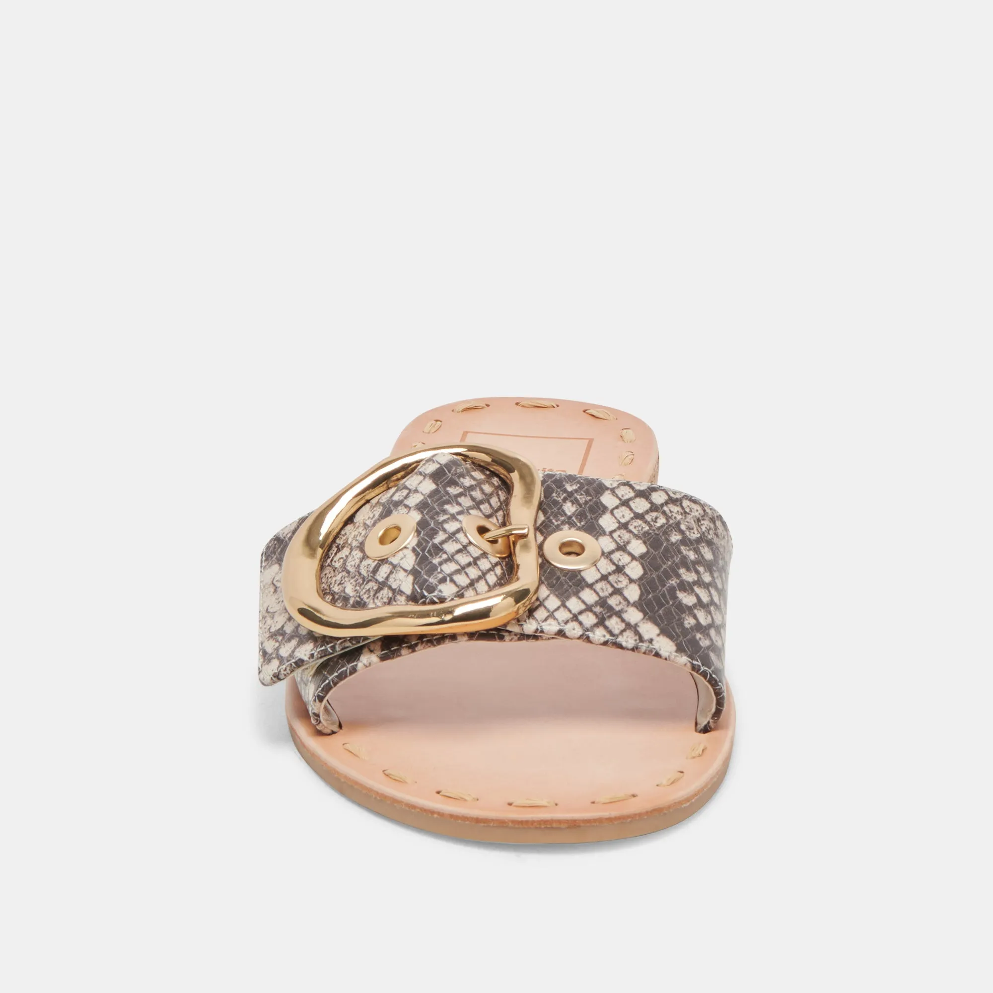 DANNA SANDALEN SCHWARZ WEIß GEPRÄGTE SCHLANGE