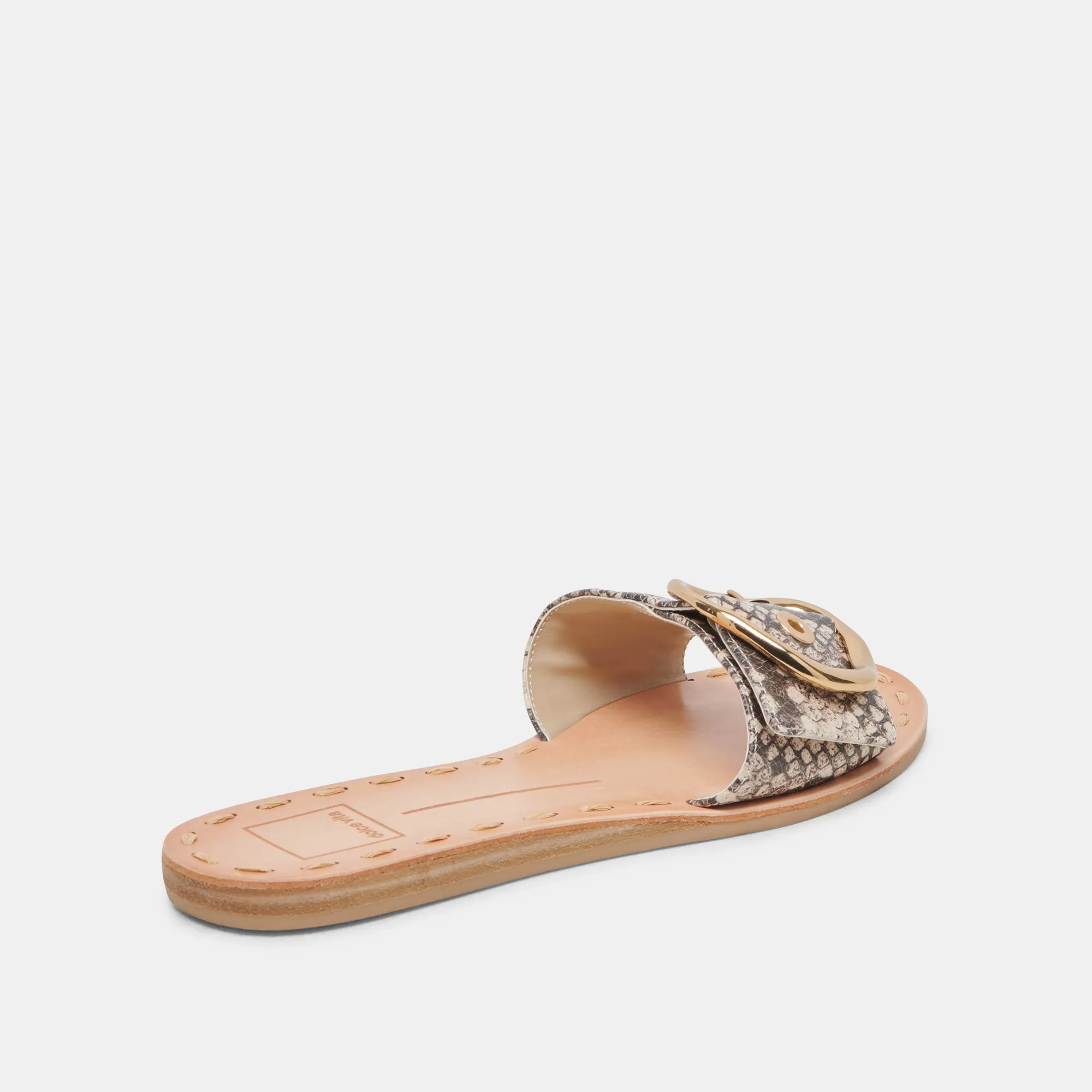 DANNA SANDALEN SCHWARZ WEIß GEPRÄGTE SCHLANGE