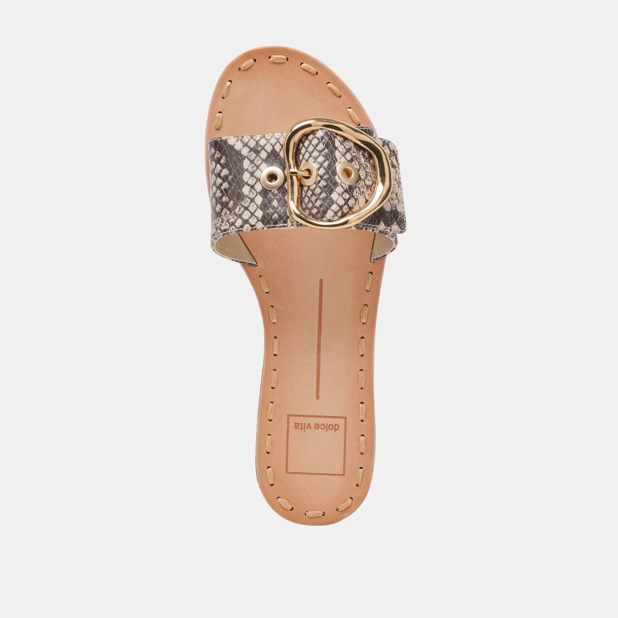 DANNA SANDALEN SCHWARZ WEIß GEPRÄGTE SCHLANGE
