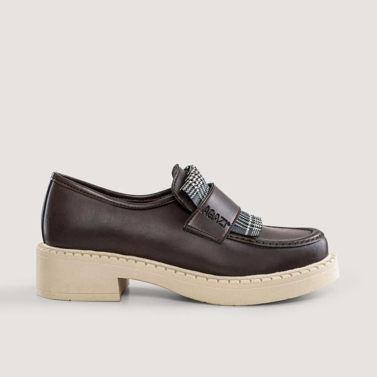 Diane Damen 3 in 1 Apfel-Leder Vegane Loafers | Schokolade & Heller Sohle