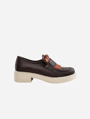Diane Damen 3 in 1 Apfel-Leder Vegane Loafers | Schokolade & Heller Sohle