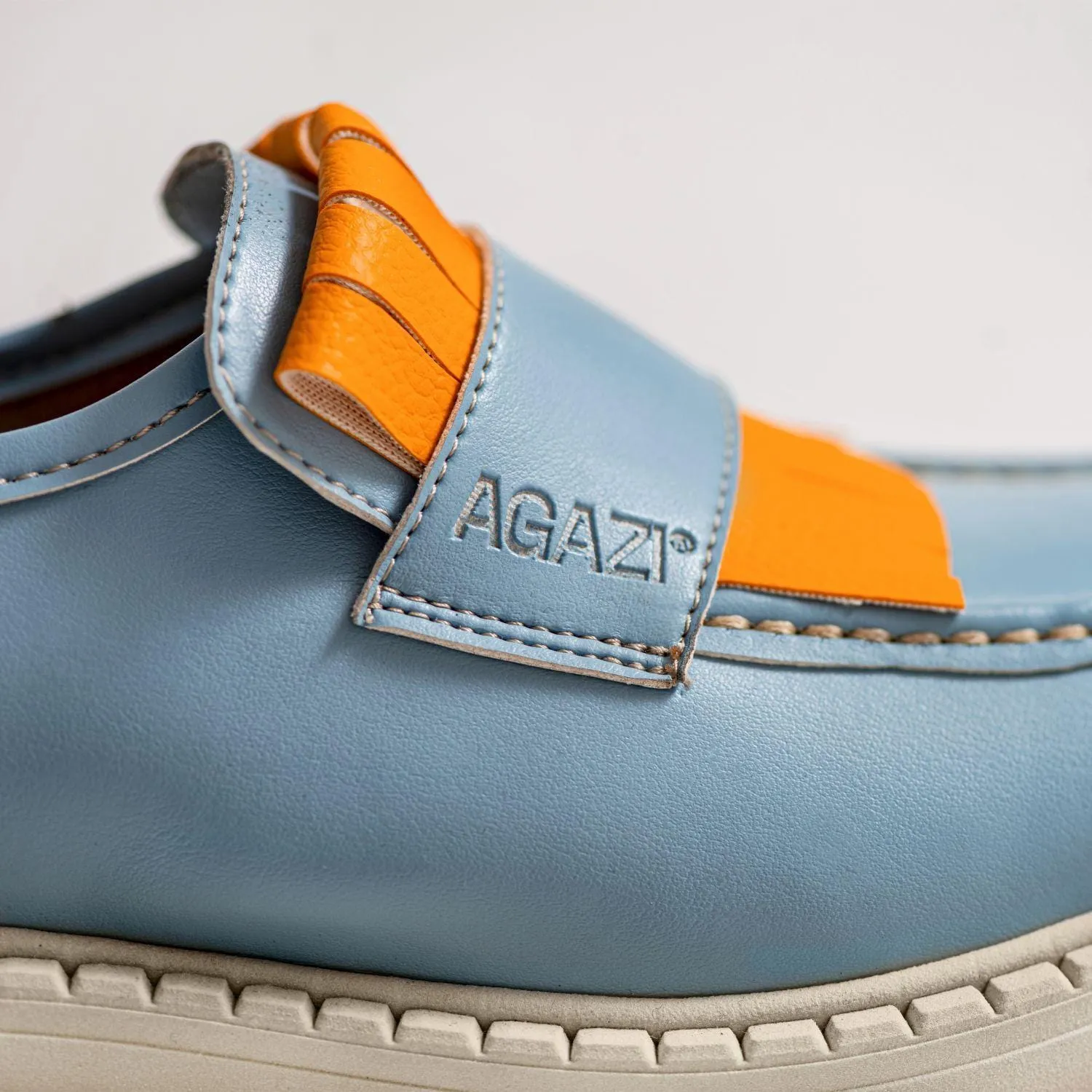 Diane Damen 3 in 1 Apfel-Leder Vegane Loafers | Himmelblau