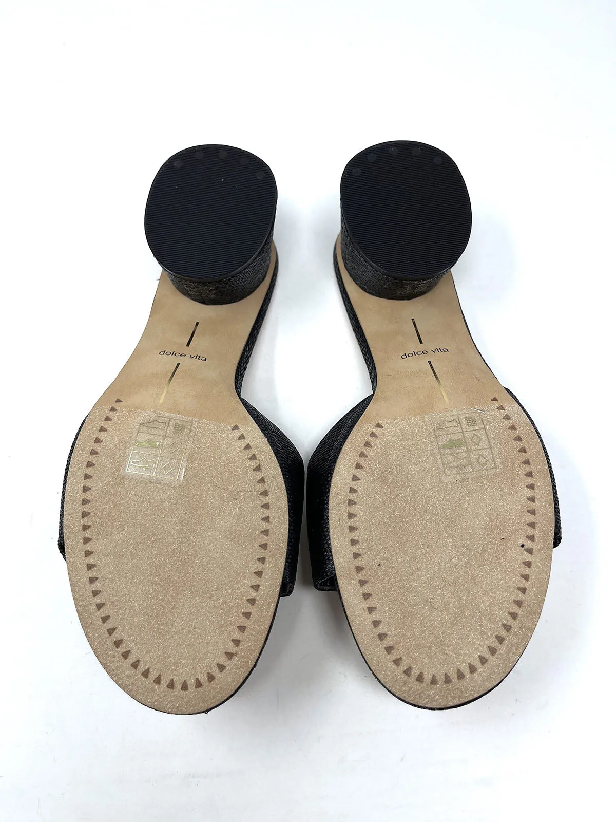 Dolce Vita Größe 9 Schwarz & Braun Geflochtene Sandalen NWOB