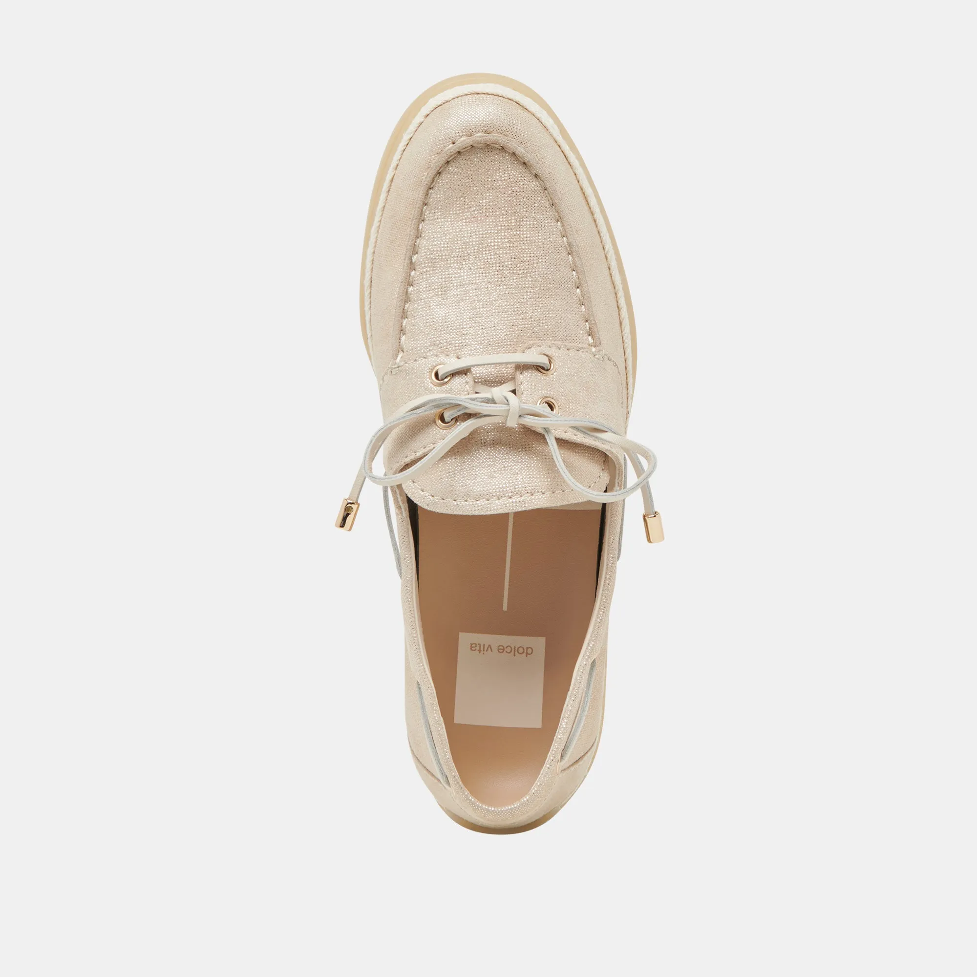 DORIS LOAFERS TAUB METALLIC GEWEBT
