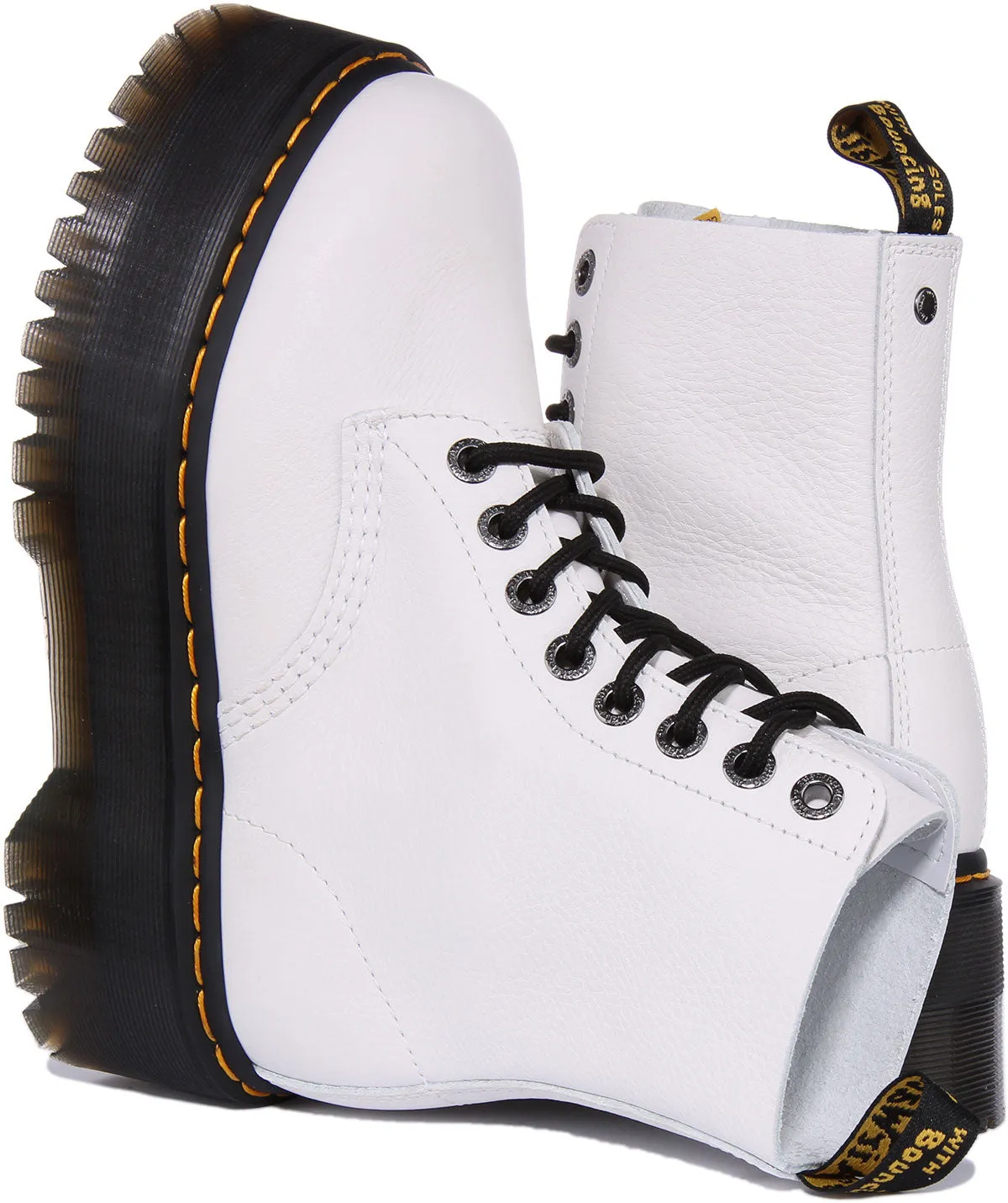 Dr. Martens 1460 Pascal Max Plateau in Weiß für Damen Schuhe Dr. Martens