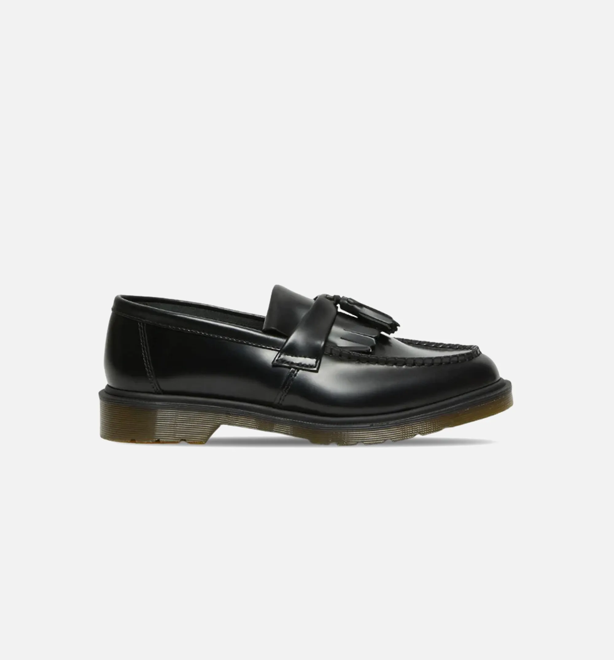 Dr. Martens Schuhe Adrian Gelbe Naht Leder Quaste Herren Loafers - Schwarz