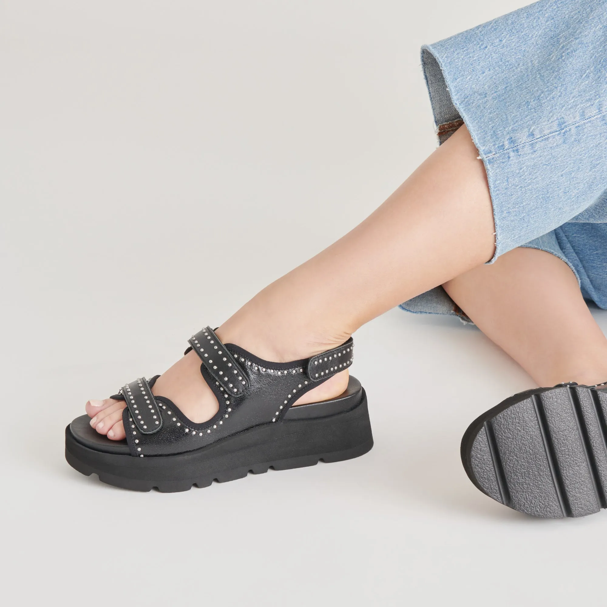 DUBAI STIEFELETTEN MITTELHOCH MIT MITTERNACHTSKRÄUSELUNG GLANZLEDER