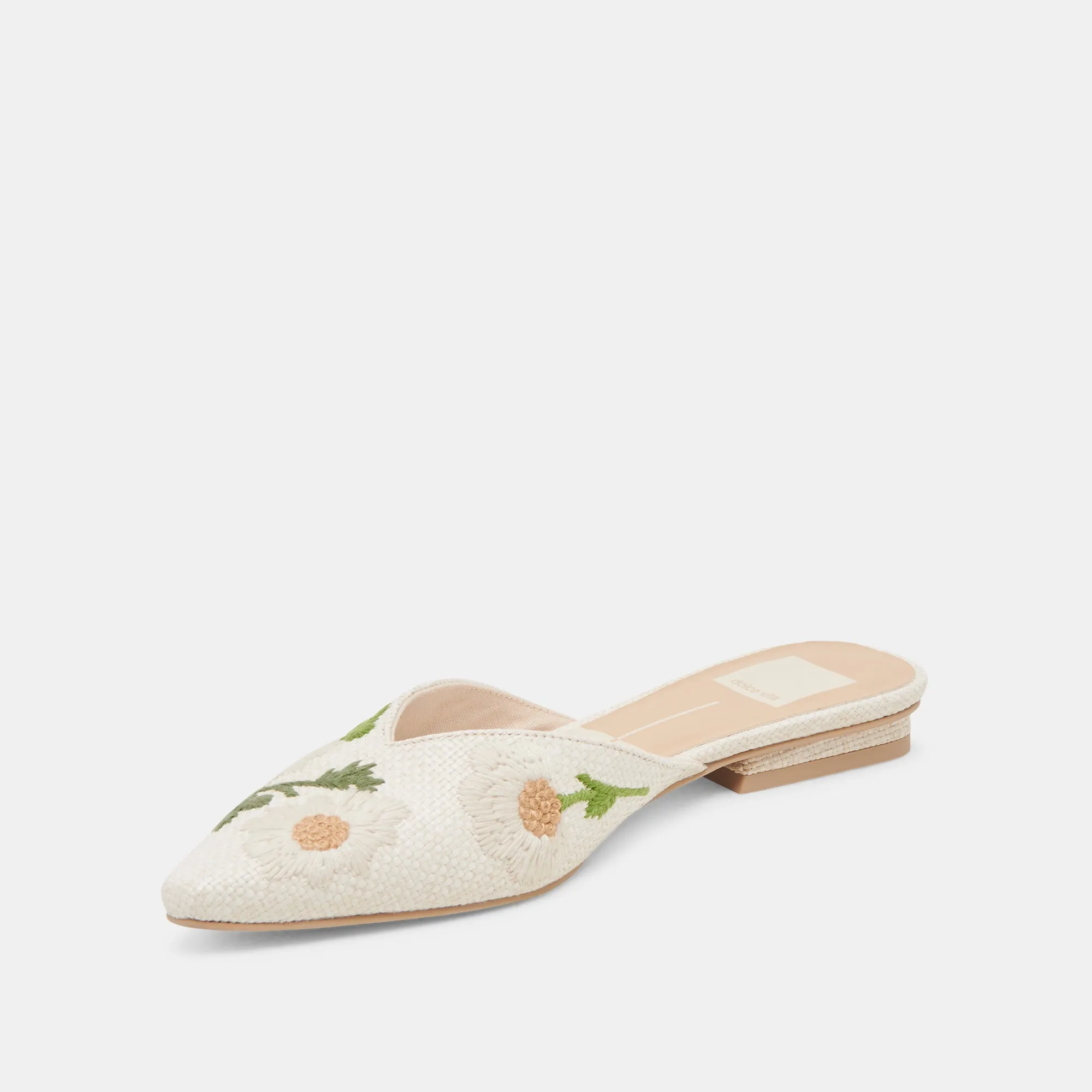 ELM FLATS WEIßE BLUMEN RAFFIA