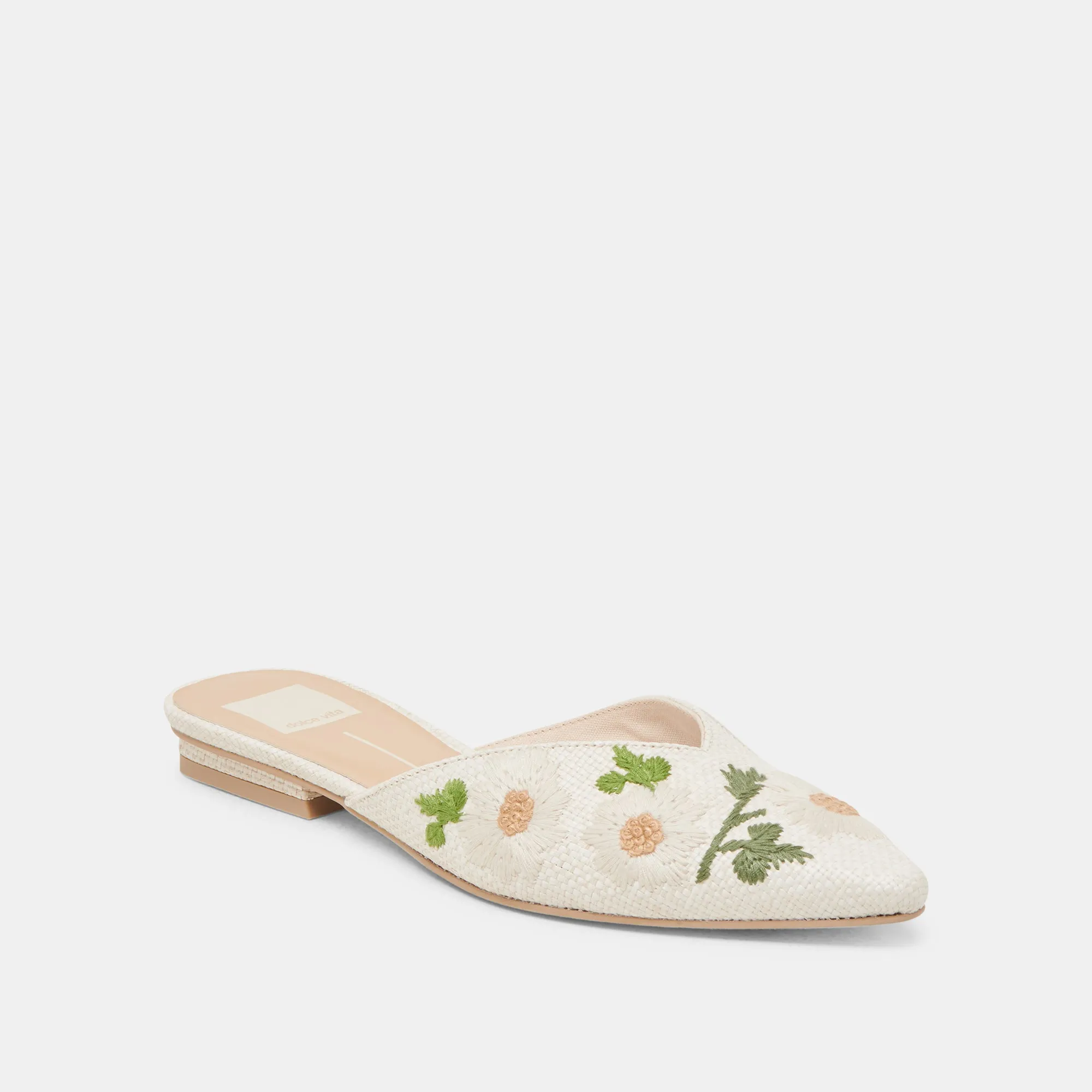 ELM FLATS WEIßE BLUMEN RAFFIA