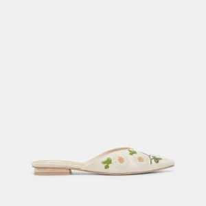 ELM FLATS WEIßE BLUMEN RAFFIA
