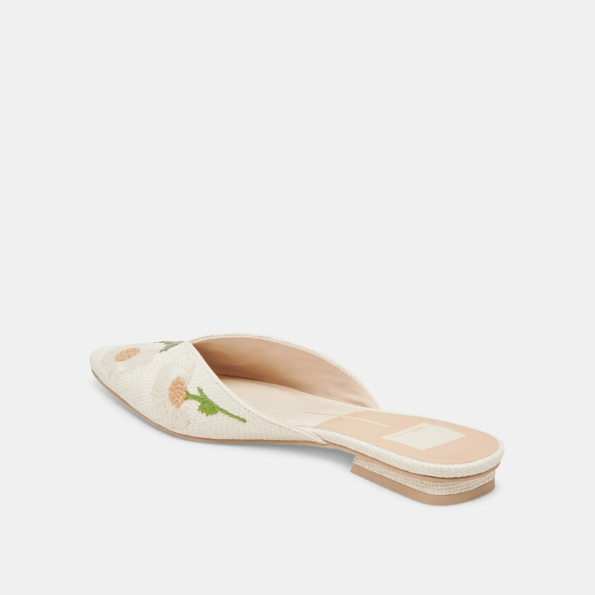 ELM FLATS WEIßE BLUMEN RAFFIA