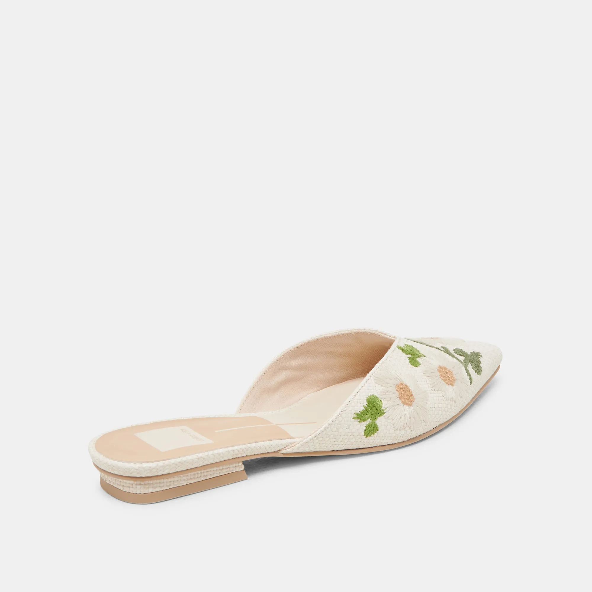 ELM FLATS WEIßE BLUMEN RAFFIA