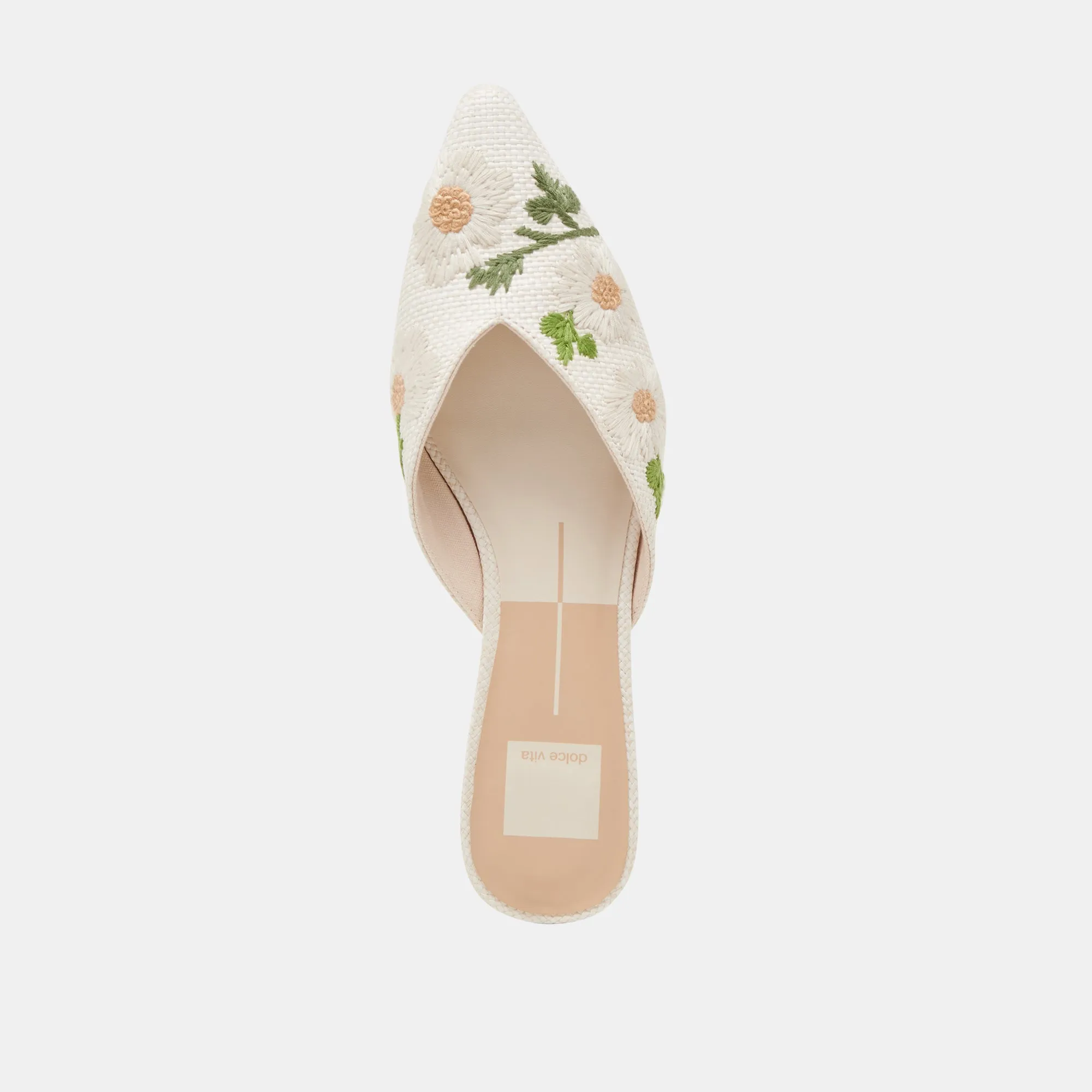 ELM FLATS WEIßE BLUMEN RAFFIA