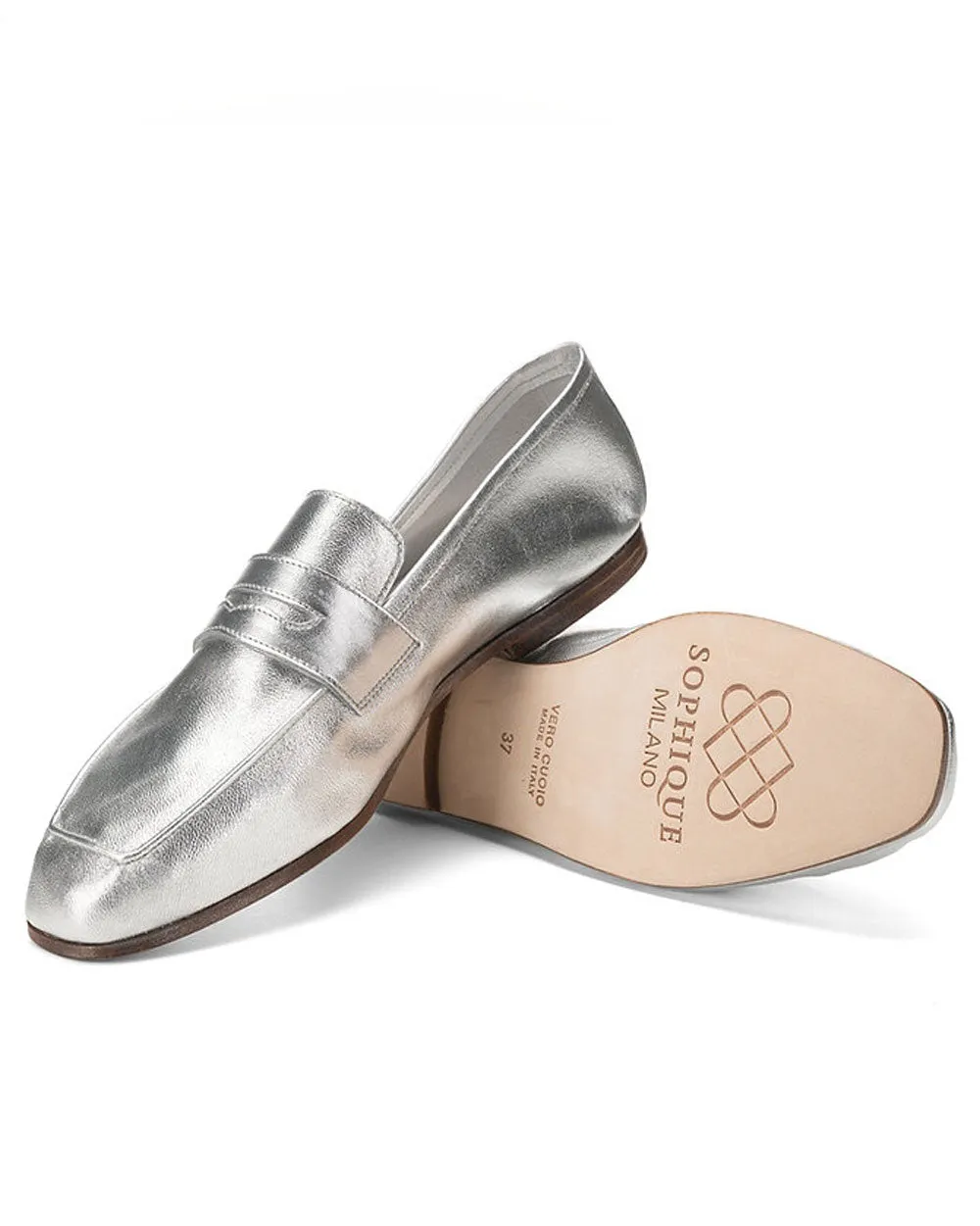 Essentielle Loafer in Silber