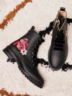 Fantasy Recycelte Getreide-Leder Vegane Stiefel | Schwarz