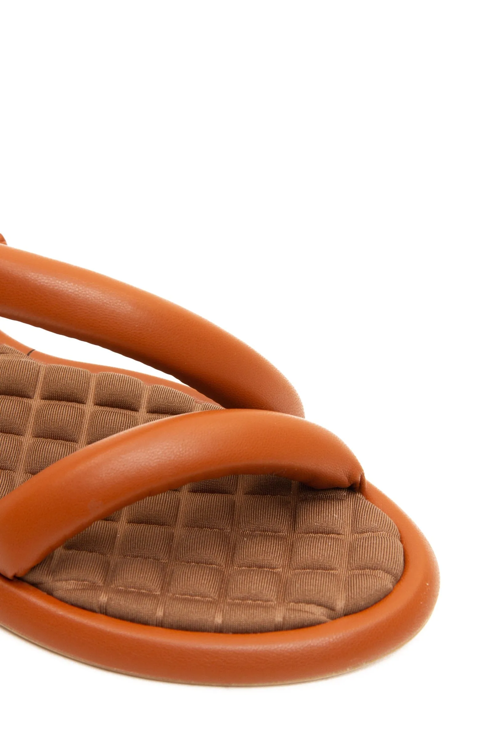 Gina Vegan Leder Plateausandalen | Braun
