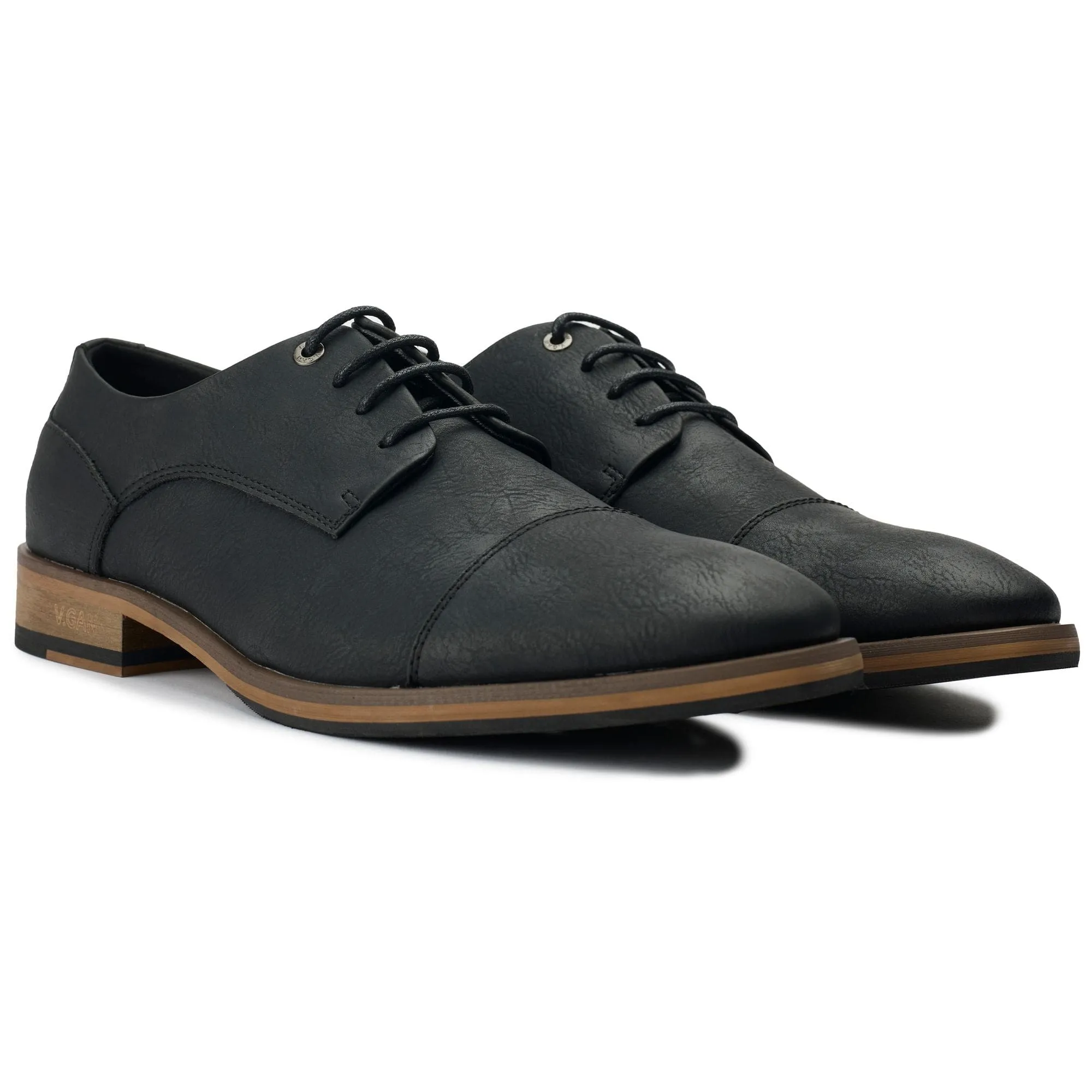 Ginger 2 Herren Derby-Schuhe aus veganem Leder | Schwarz