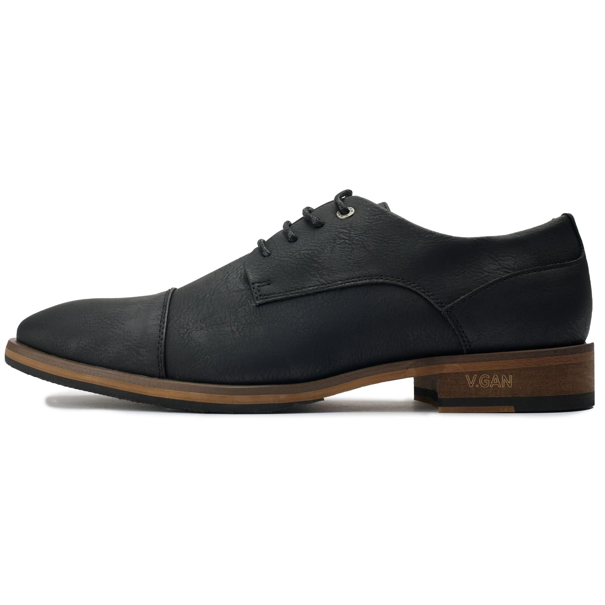 Ginger 2 Herren Derby-Schuhe aus veganem Leder | Schwarz